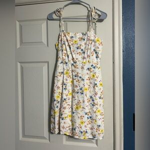 Old Navy Floral Dress - White with Yellow and Blue
